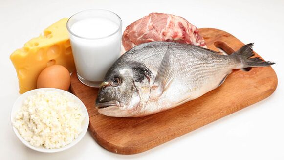Produk dengan protein dan asid amino