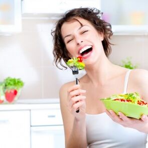 Salad sayur pada diet enam kelopak